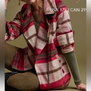 Cabi Red and White plaid shelter jacket. XL